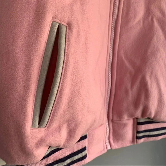 Fila Girls Reversible Hooded Varsity Wool Blend Puffy Quilted Jacket Zip-Up Sz L - Picture 12 of 16